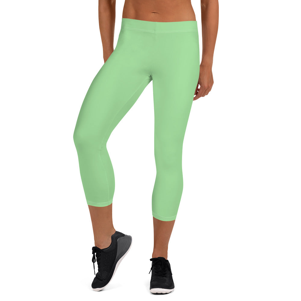 Minty Mirage Women's Capri Leggings - FLAKOUT