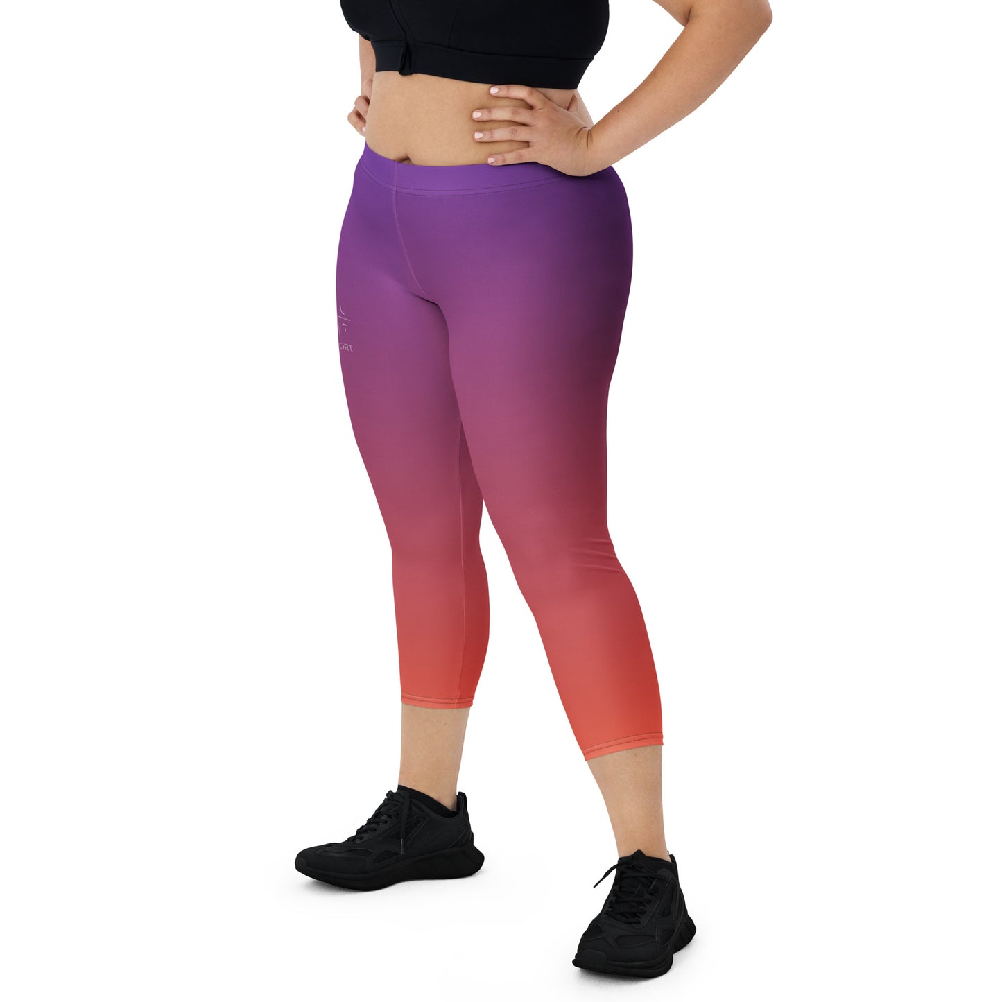 Peach Delight FLAKOUT Sport Women's Capri Leggings - FLAKOUT