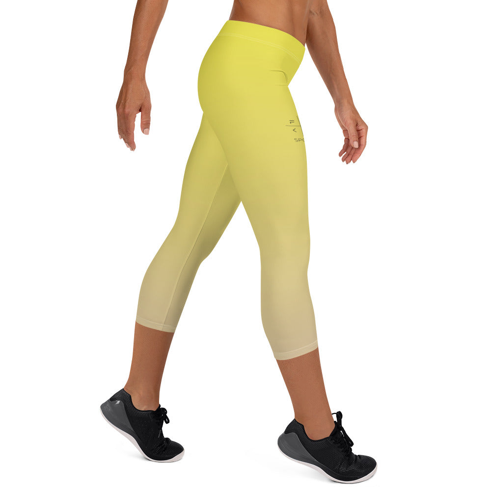 Sunrise Symphony FLAKOUT Sport Women's Capri Leggings - FLAKOUT