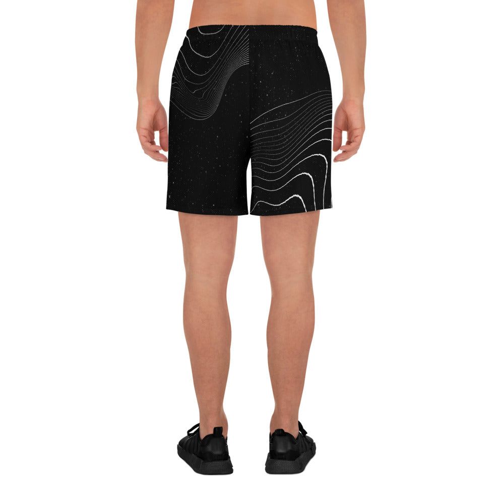 Noir Stripes Men's Swim - Athletic Shorts - FLAKOUT