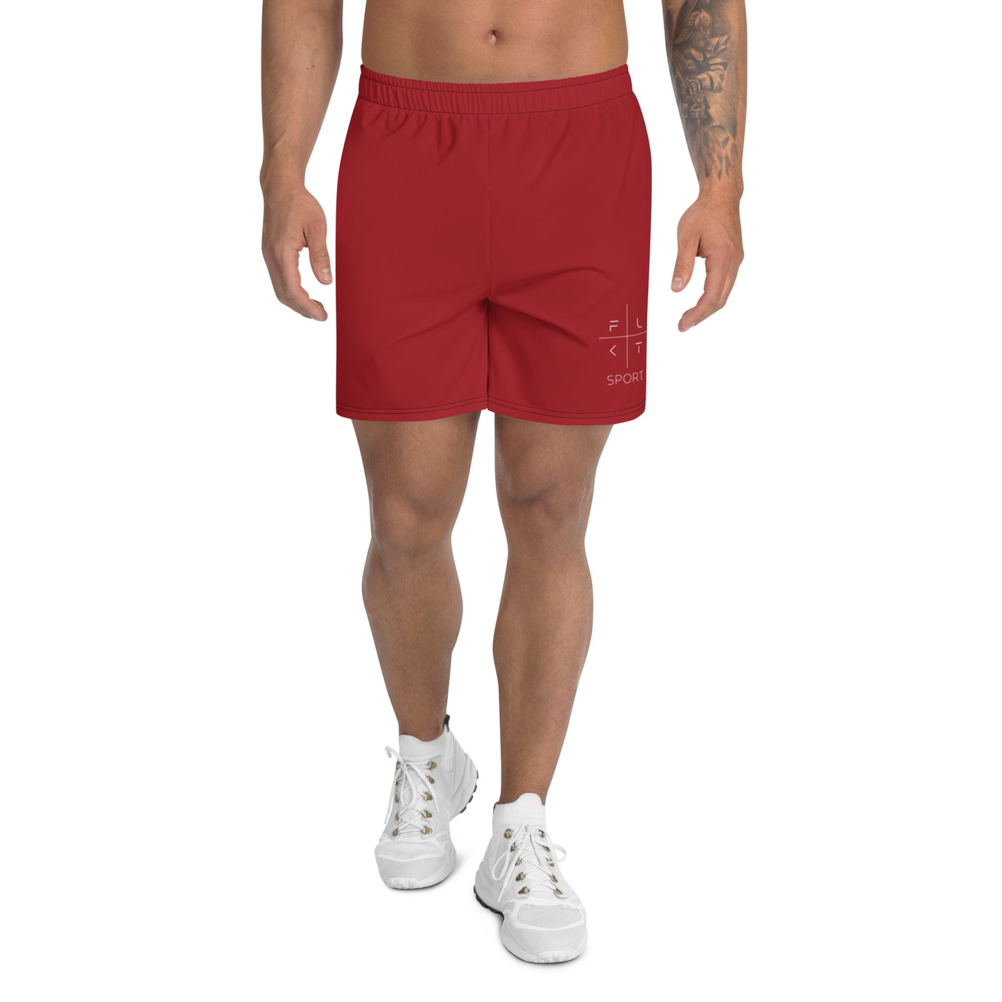 FLAKOUT Sport Firebrick Men's Recycled Athletic Shorts - FLAKOUT