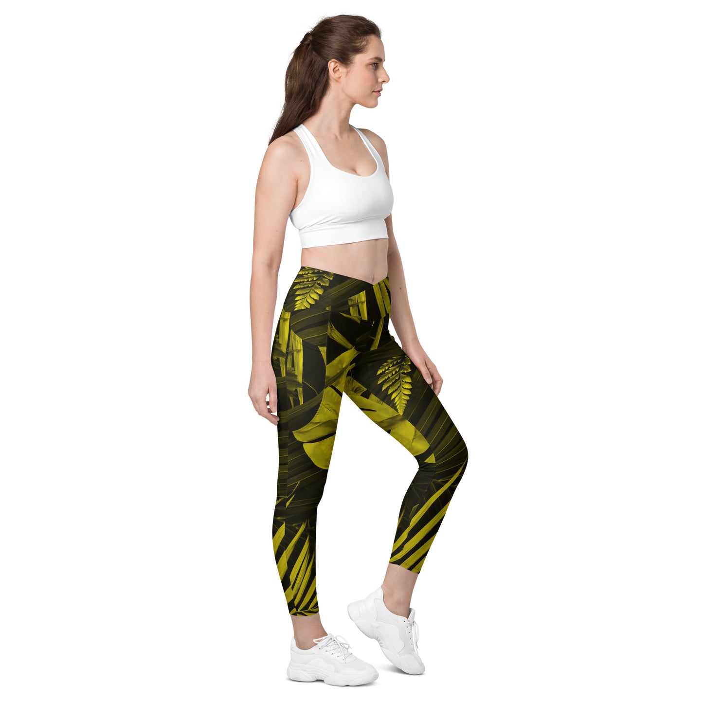 Yellowaze Women's Recycled Crossover Leggings With Pockets - FLAKOUT