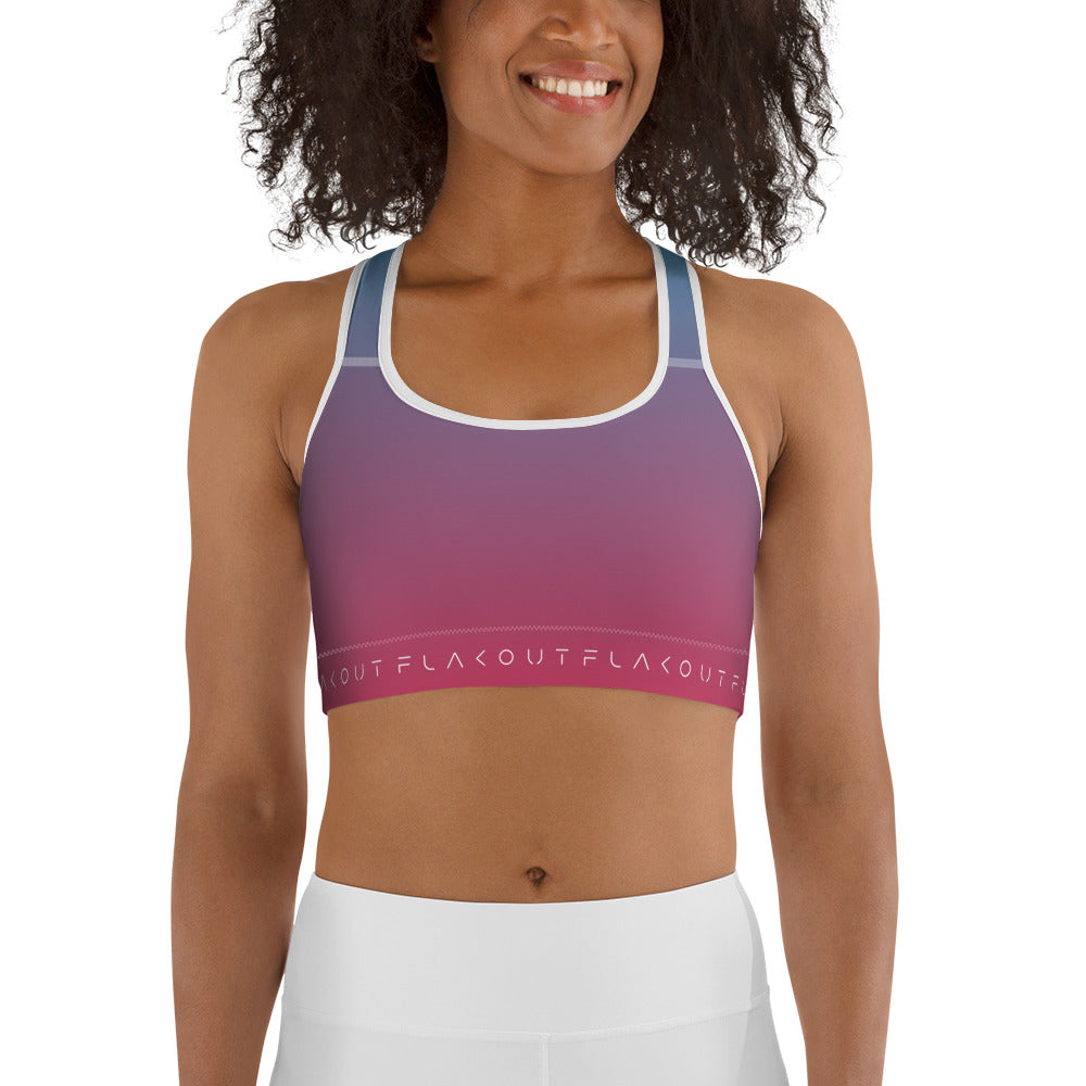 Cherry Sky Women's Sports Performance Bra - FLAKOUT