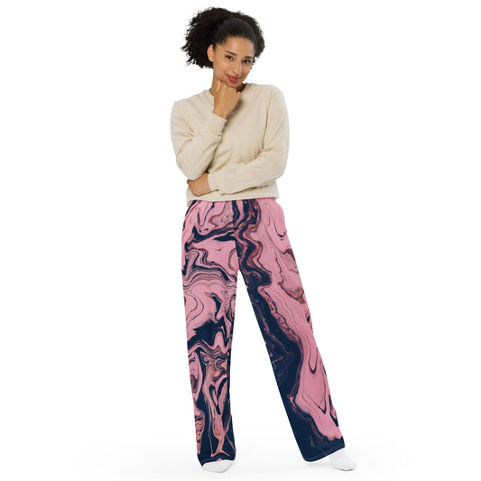 Azure Twilight Women's Wide-leg Pants - FLAKOUT