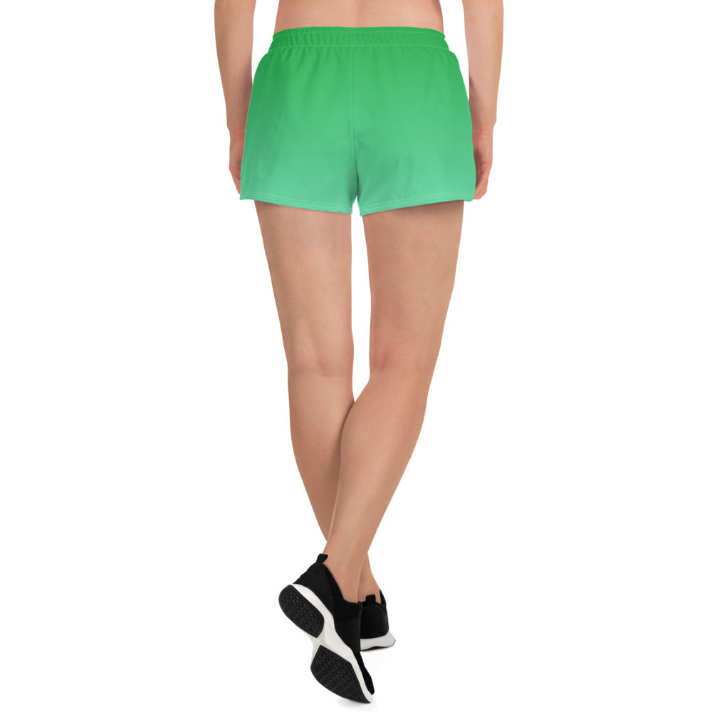 FLAKOUT Sport Emerald Oasis Women’s Recycled Athletic Shorts - FLAKOUT