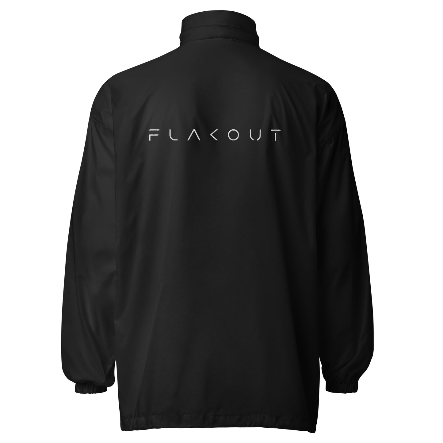 FLAKOUT Logo Embroidered Unisex Packable Windbreaker - FLAKOUT