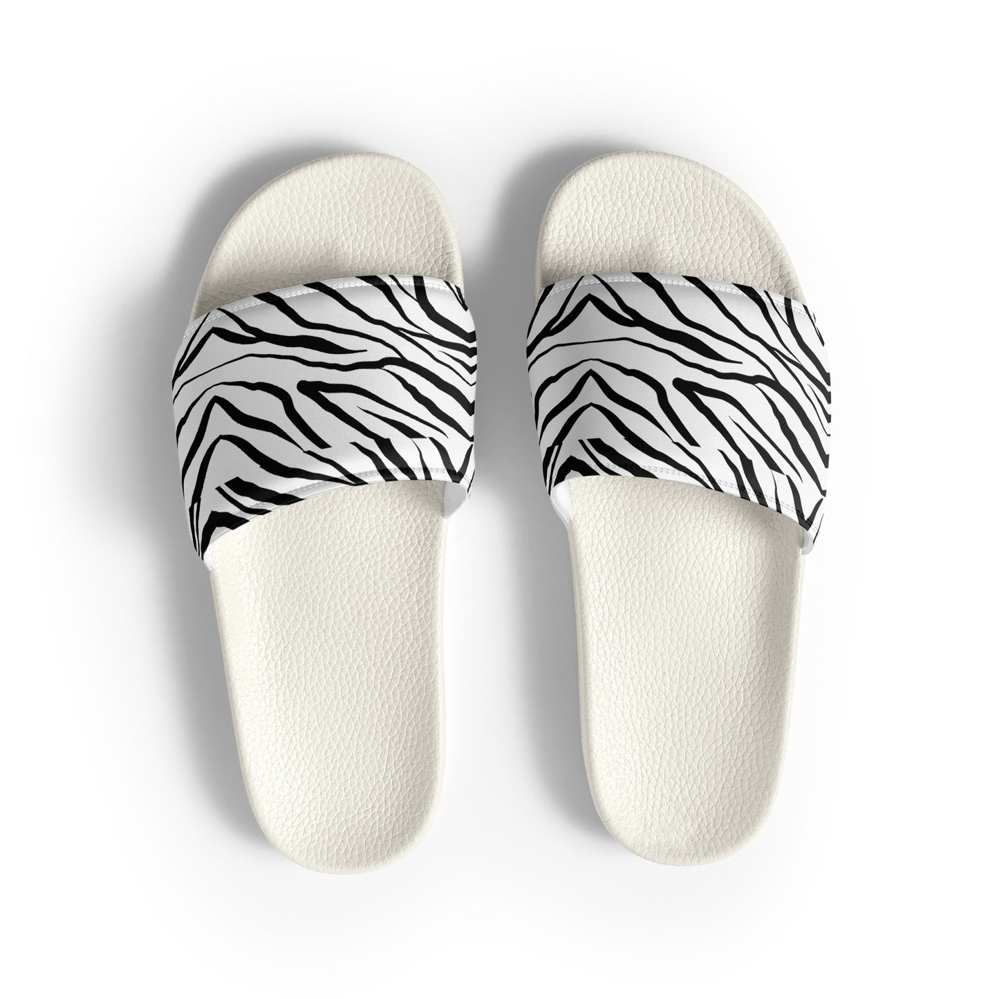 Striped Zebra Vibrance Men’s Slides - FLAKOUT