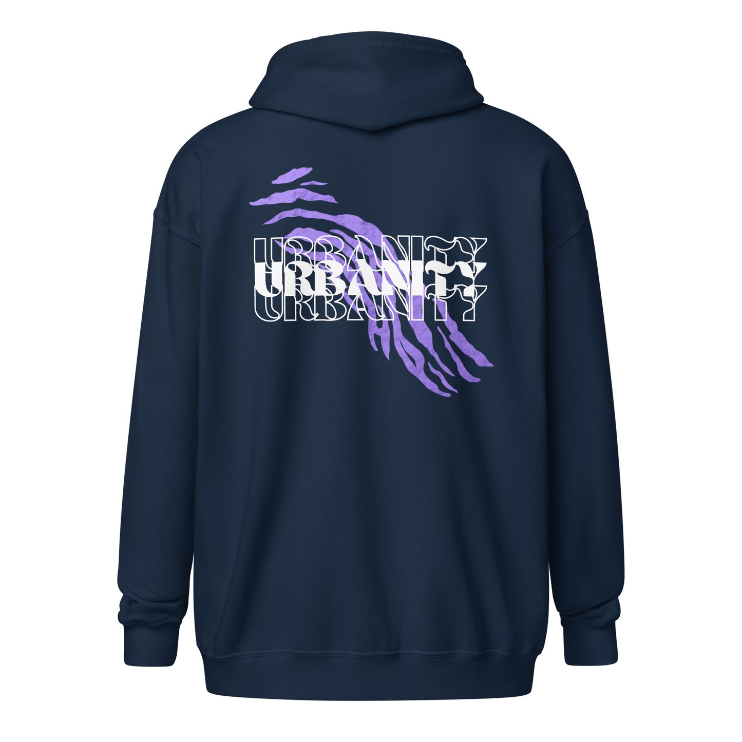 Streetwise Urbanity Heavy Harmony Fusion Zip Hoodie - Navy - FLAKOUT