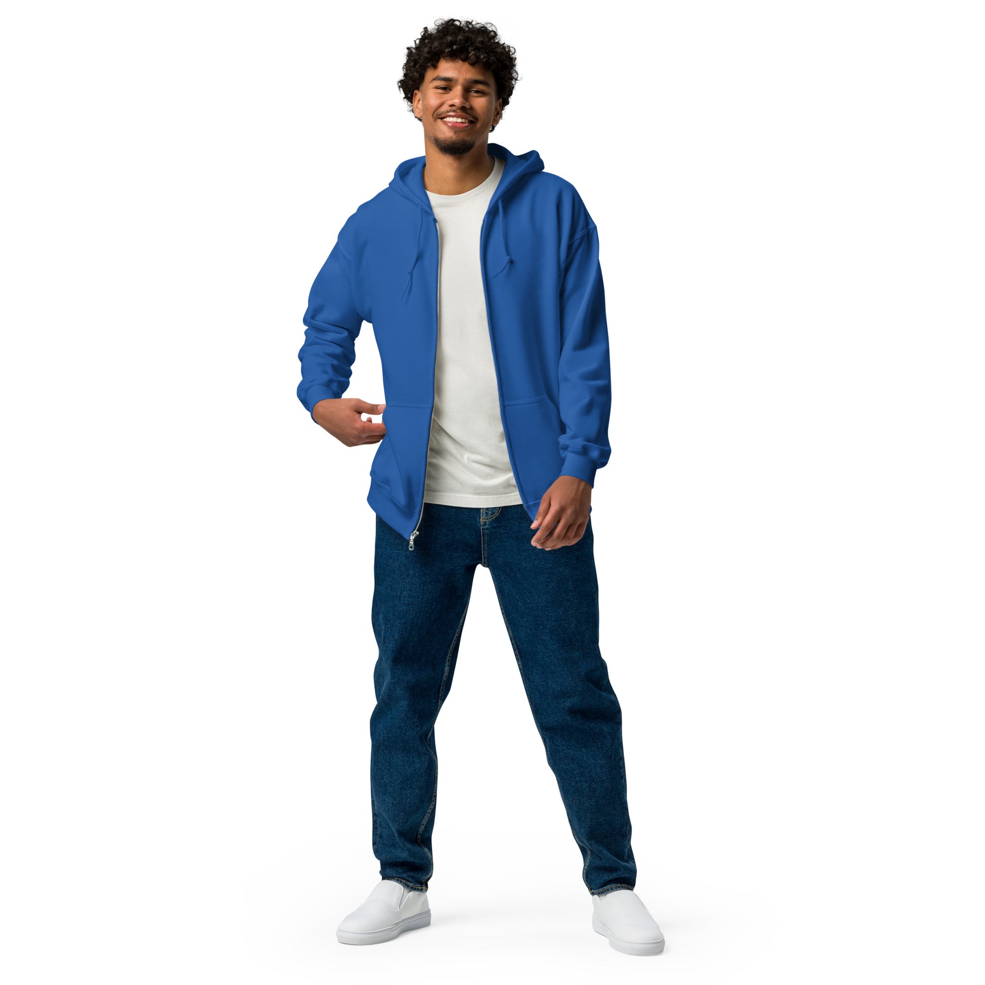 Flakout. Heavy Harmony Fusion Zip Hoodie - Royal - FLAKOUT