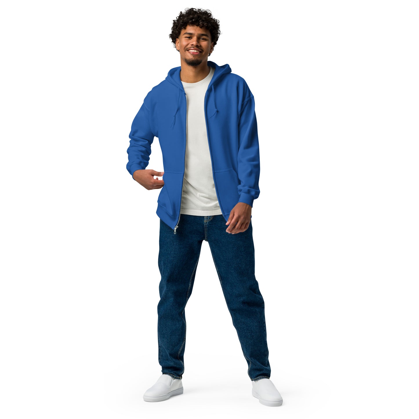 Nebuluxe Brilliance Heavy Harmony Fusion Zip Hoodie - Royal - FLAKOUT