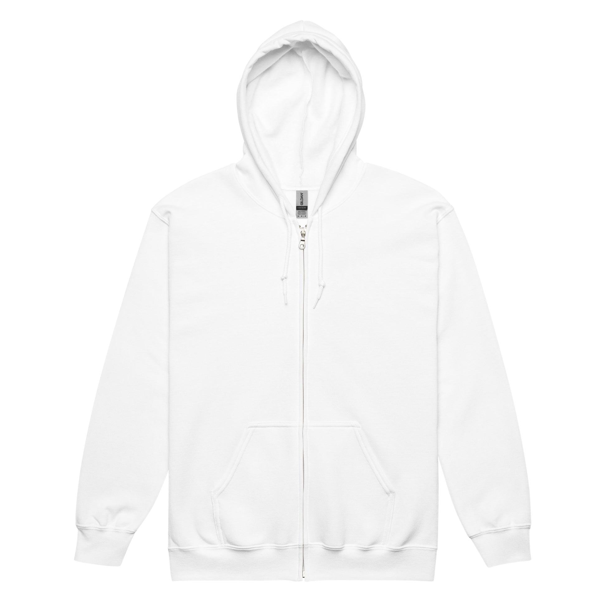 Celestial Heliacal Glow Heavy Harmony Fusion Zip Hoodie - White - FLAKOUT