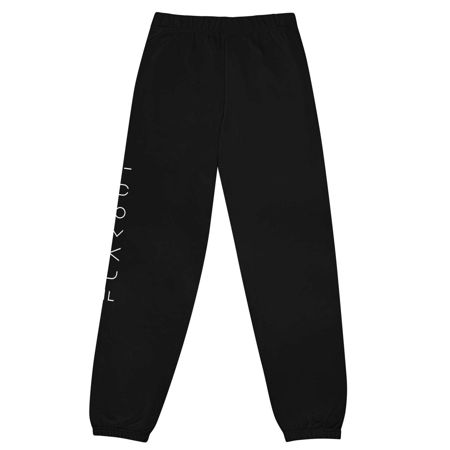 Plain Comfort Sweatpants Logo On Left Leg - FLAKOUT