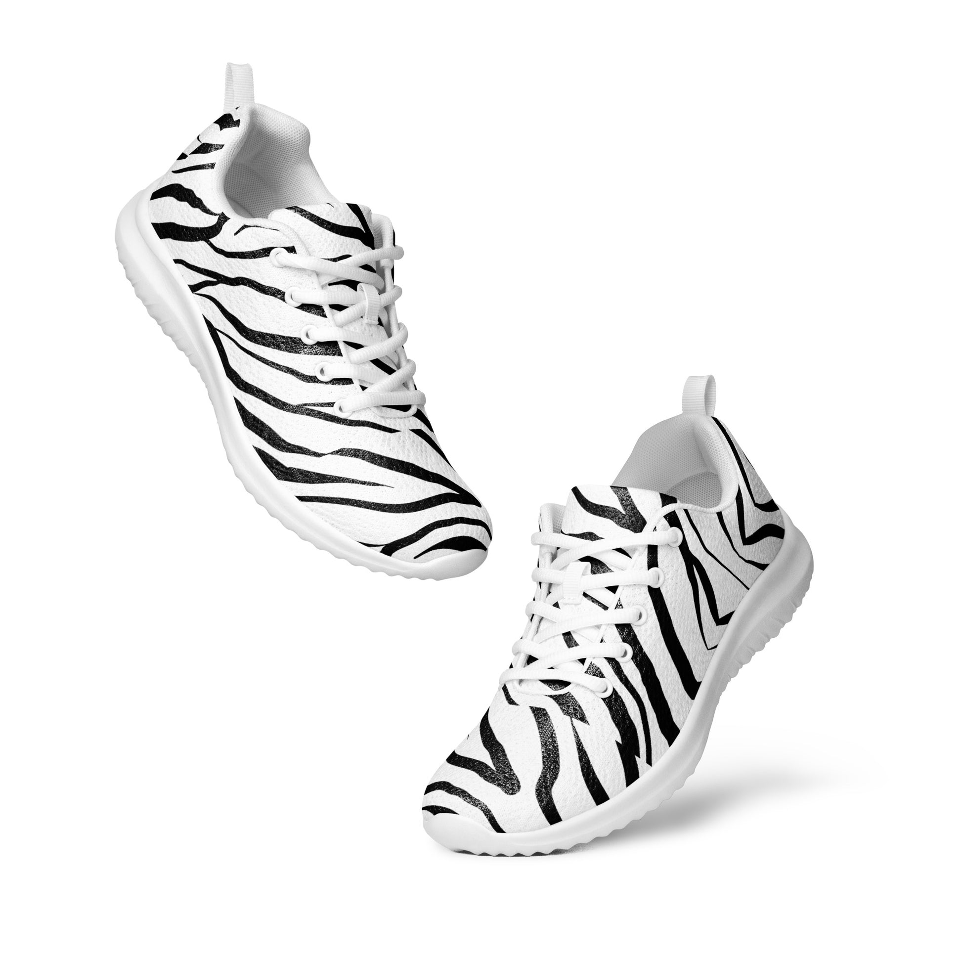 Striped Zebra Vibrance Women’s Athletic Shoes - FLAKOUT