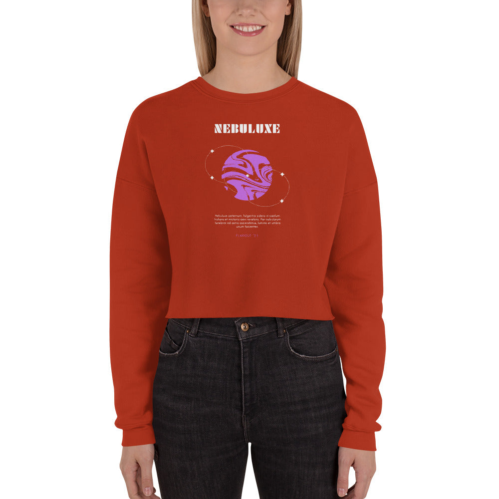 Nebuluxe Brilliance Women's Crop Sweatshirt - Brick - FLAKOUT