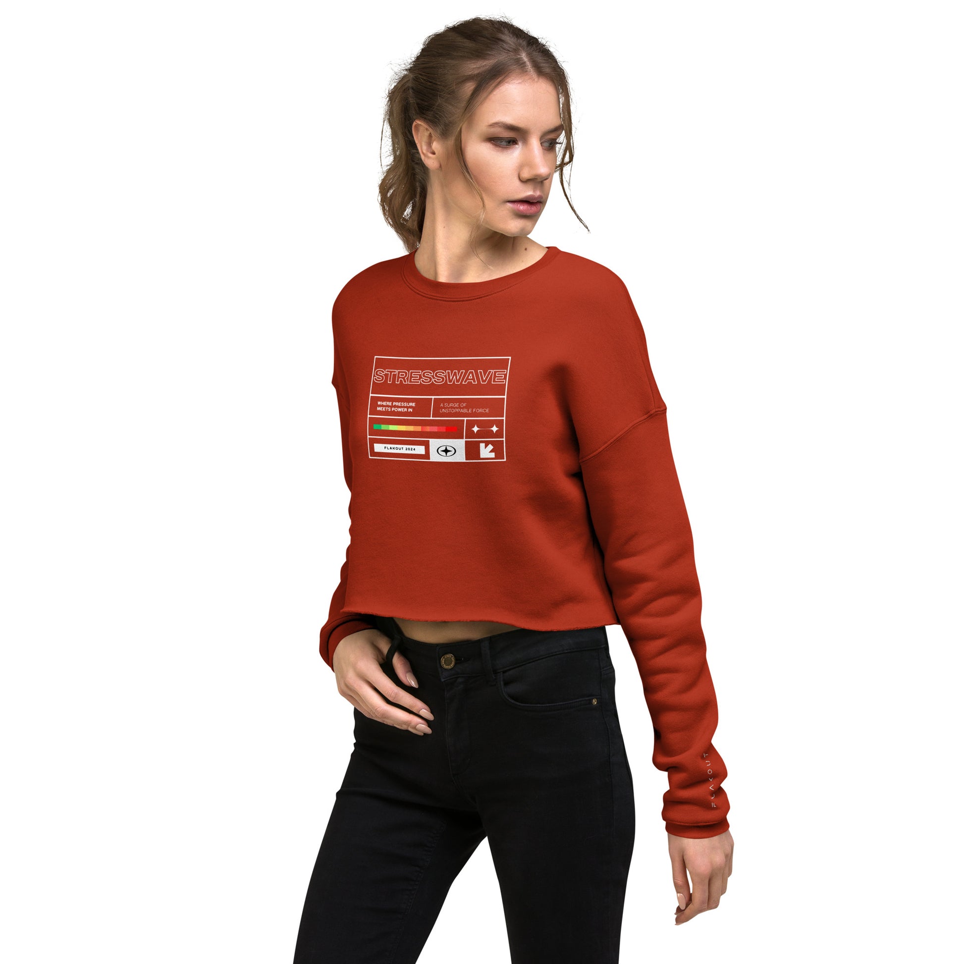 Stresswave Women's Crop Sweatshirt - FLAKOUT