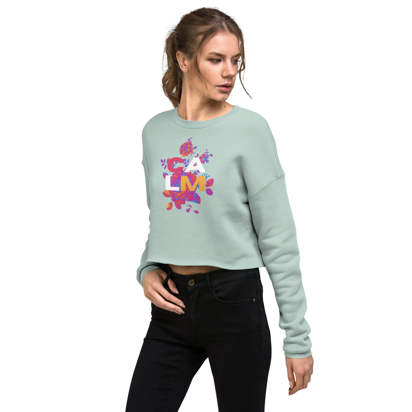 Calm Women's Crop Sweatshirt - FLAKOUT