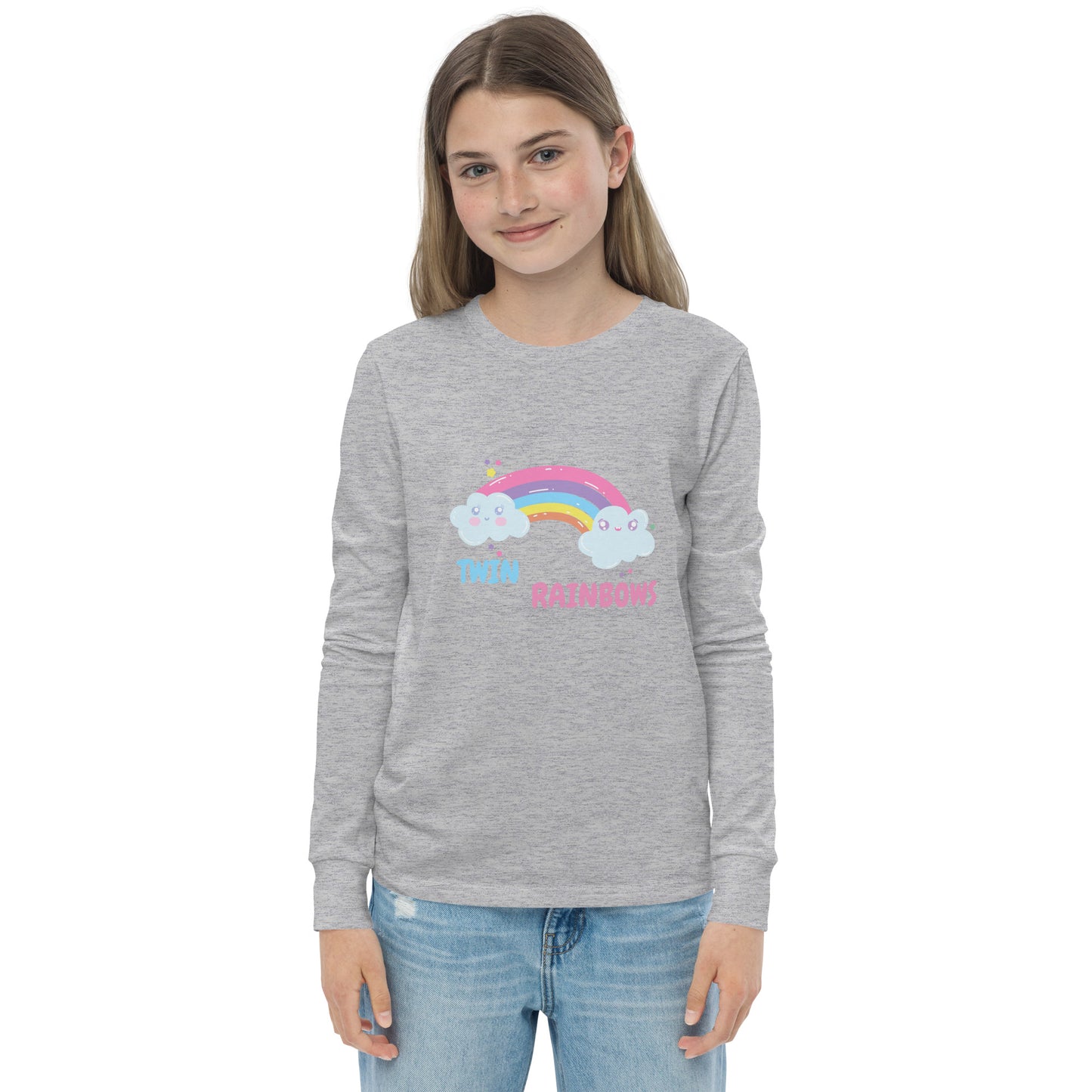 Twin Rainbows Girl's Long Sleeve Tee - FLAKOUT