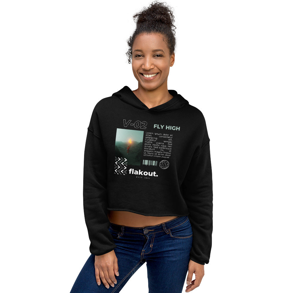 Fly High Voyager Women's Crop Hoodie - FLAKOUT