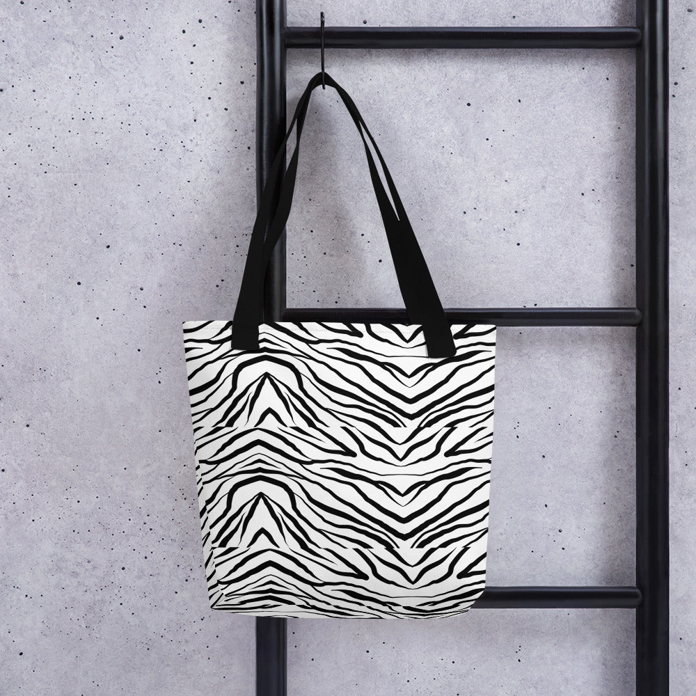 Striped Zebra Vibrance Tote Bag - FLAKOUT